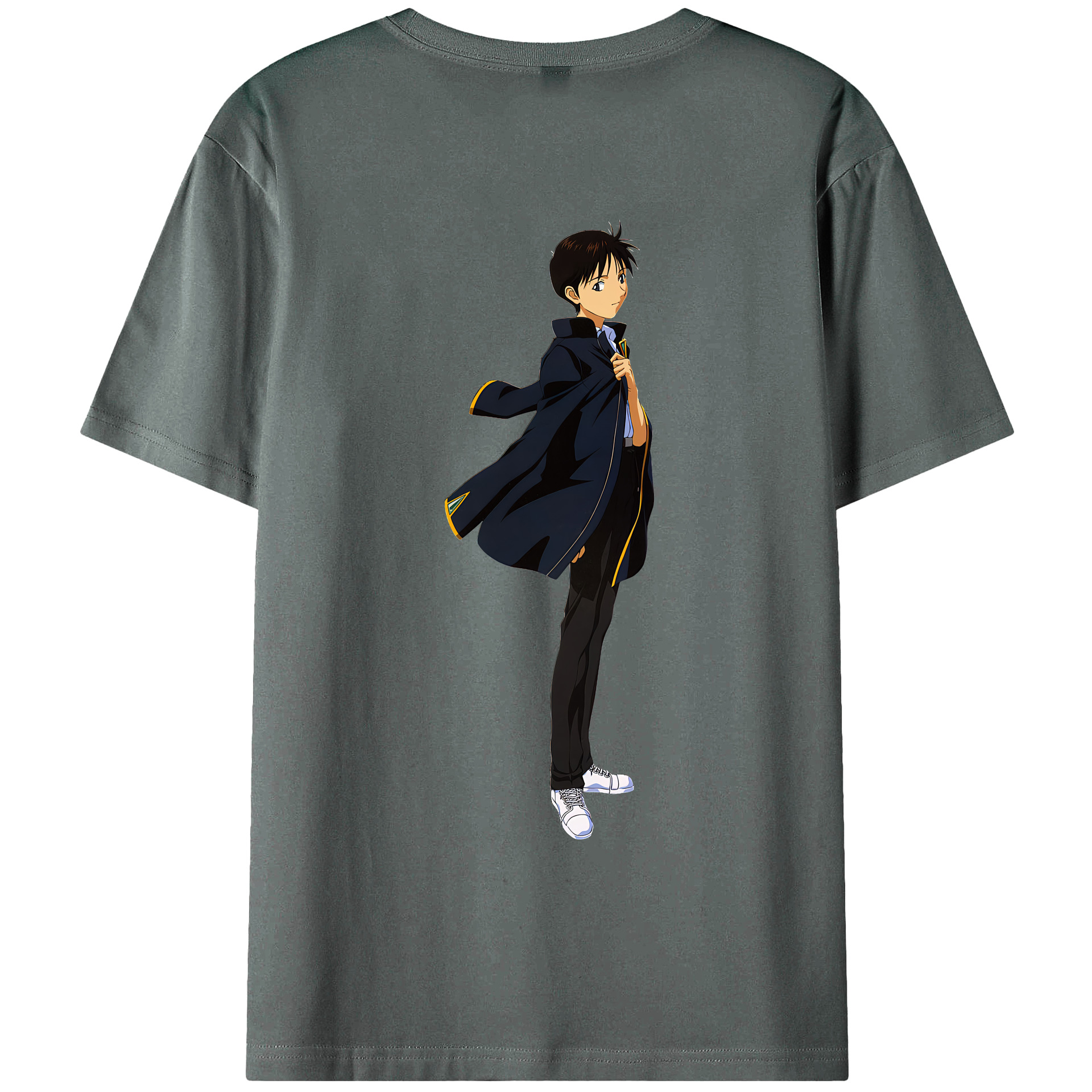 （画像用） EVA 新世紀エヴァンゲリオン 綿100％ メンズ半袖Tシャツ（バックプリント） 通気性